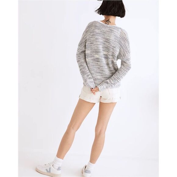 Madewell Southbrook Open-Stitch Pullover Sweater in Space-Dye Size XS - Picture 4 of 10